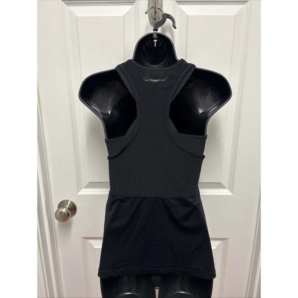 Lululemon Running In The City Tank Mesh Built In Bra Black Women's Racerback Top